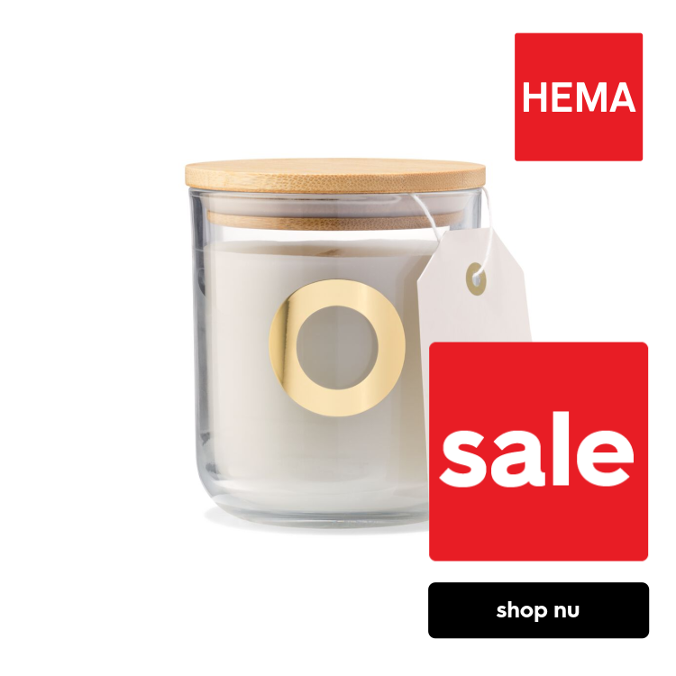 HEMA Kaars in glas Ø8x10cm letter O