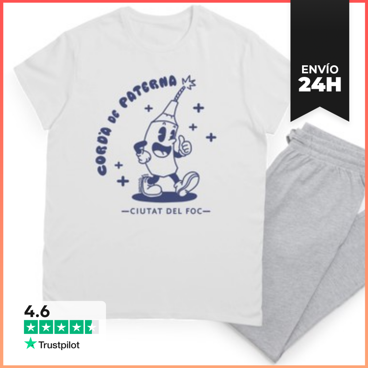 Pijama Cordà De Paterna Azul Delante LaTostadora