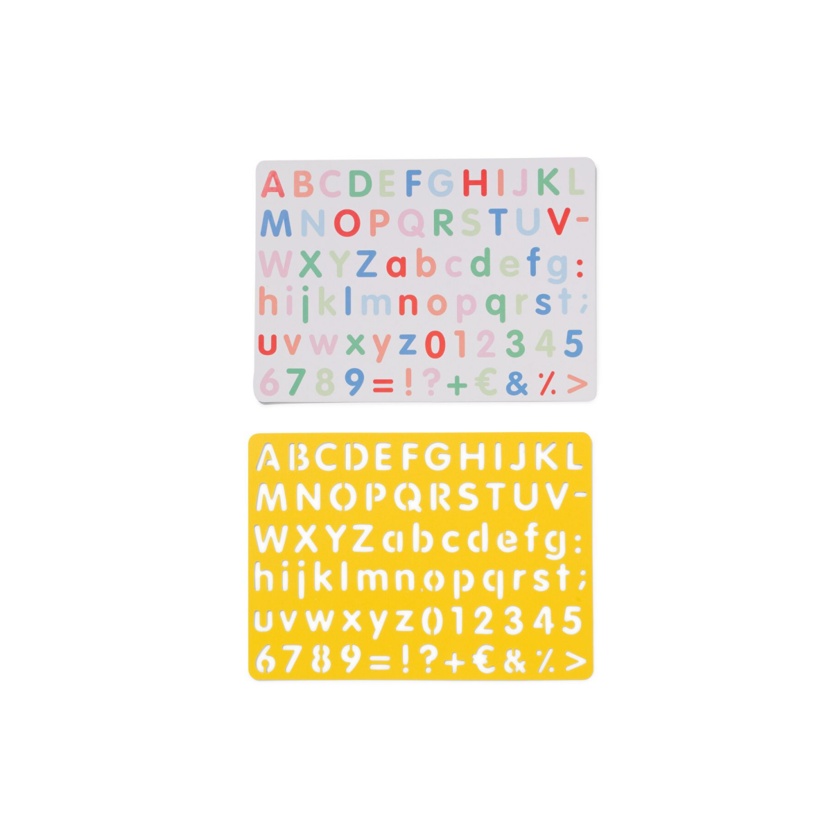 HEMA Tekensjabloon letters en cijfers