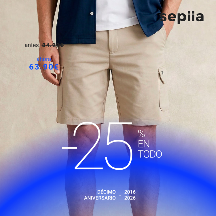Bermuda cargo hombre beige