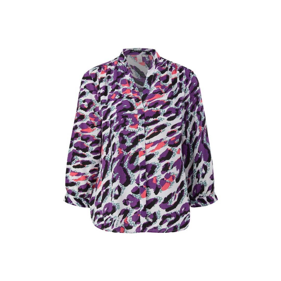 QS - Damen Langarmbluse - Weiß - Größe: 36 - bei Tara-M