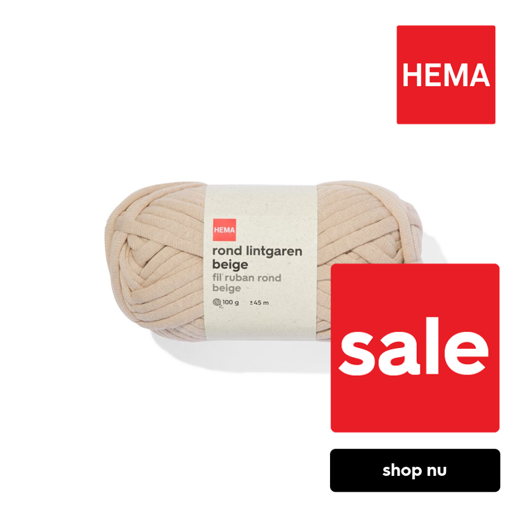 HEMA Rond lintgaren beige 100gram 45meter