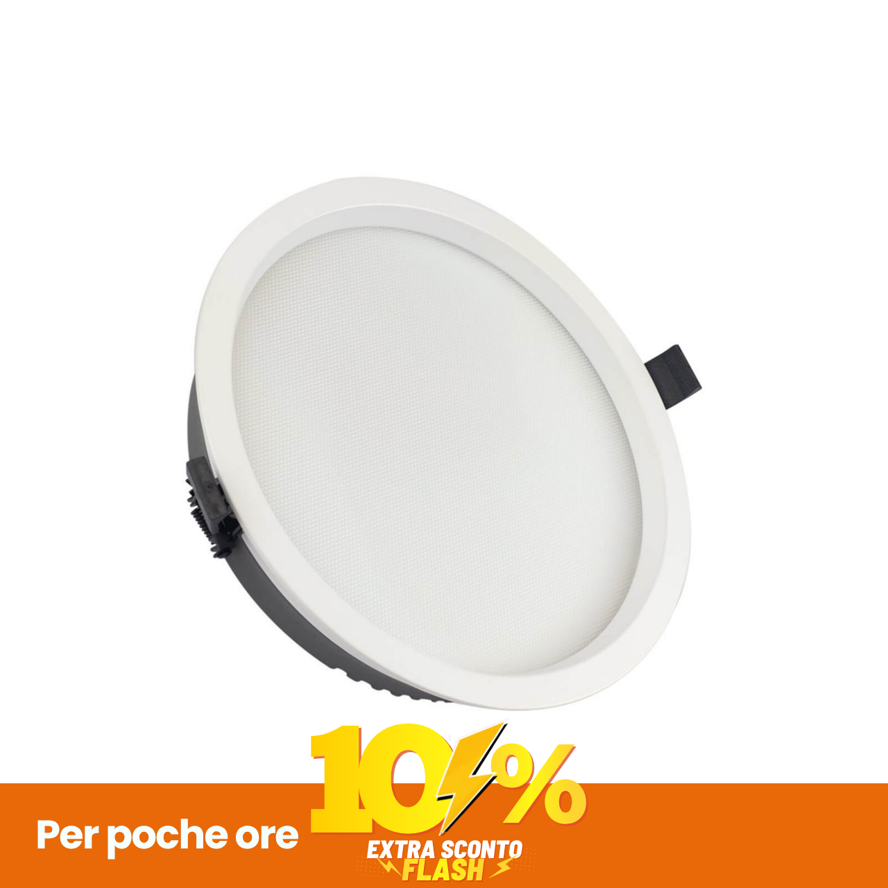 Faro LED Incasso 30W Foro ø200-210 110Lm/W UGR19- Dimmerabile Colore Bianco Caldo 2.700K-image