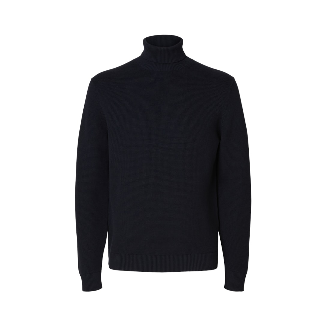 Selected Pullover Roll Neck Baumwolle Sky Captain