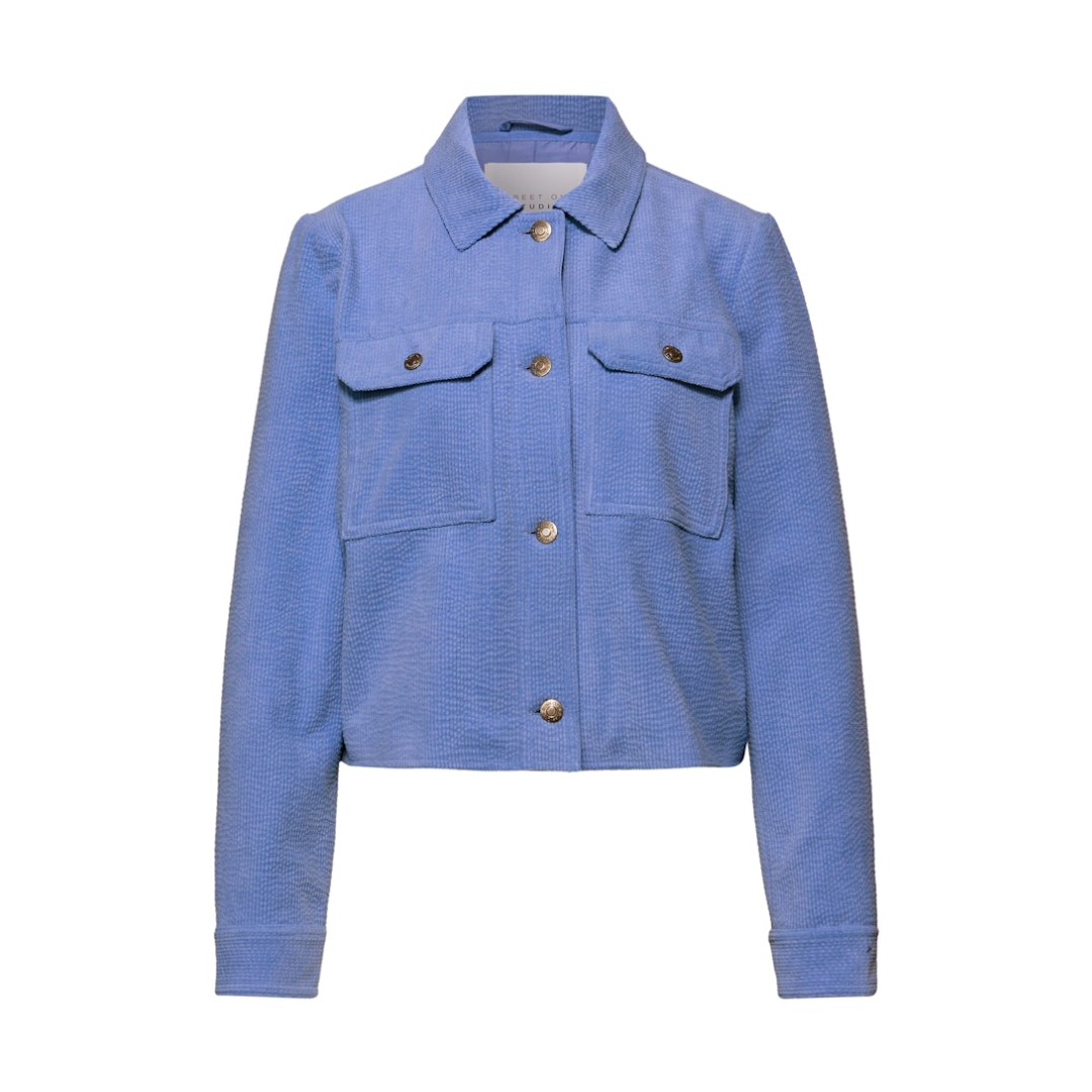 STREET ONE STUDIO - Damen Kurzjacke - blue echo - Größe: 40 - bei Tara-M