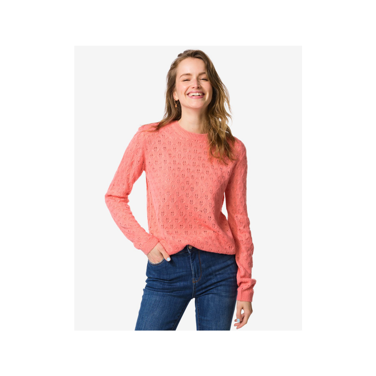 HEMA Damestrui Golda ajour roze (roze)