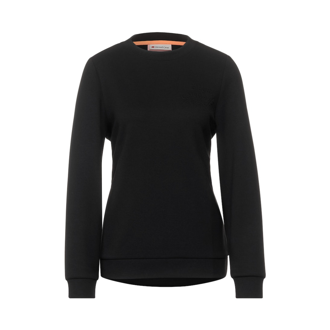 Street One - Damen Sweatshirt - Schwarz - Größe: 38 - bei Tara-M