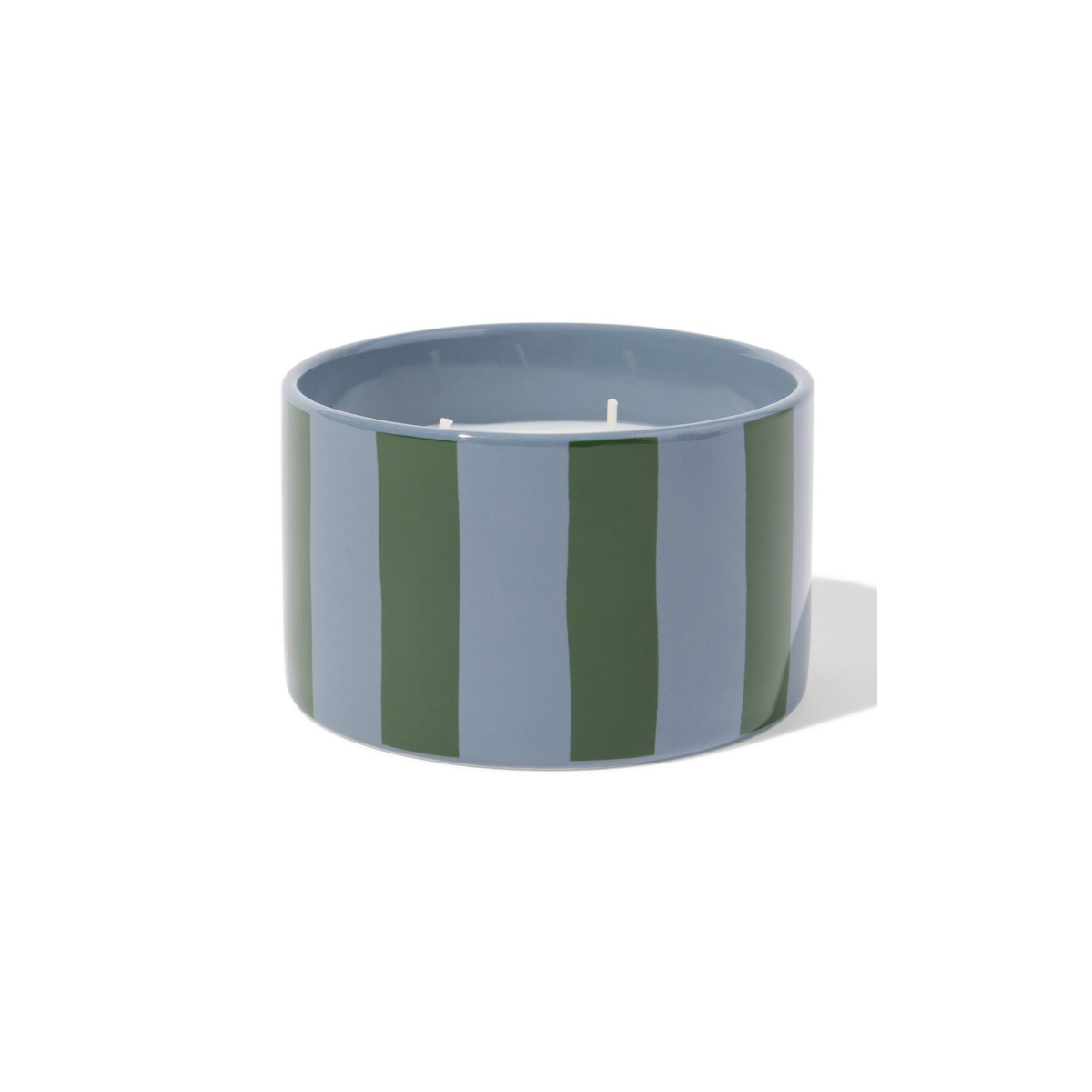 HEMA Geurkaars ⌀11x7cm keramiek sinaasappel-cederhout (groen)