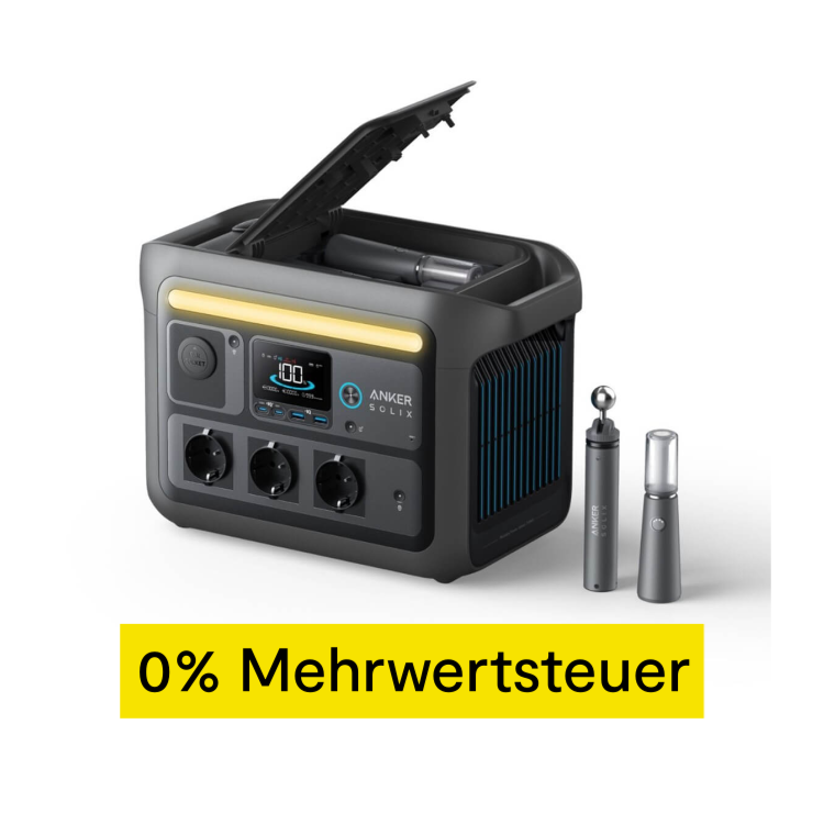 Anker SOLIX C800 Plus (768Wh | 1200W) - Tragbare Powerstation - Schwarz