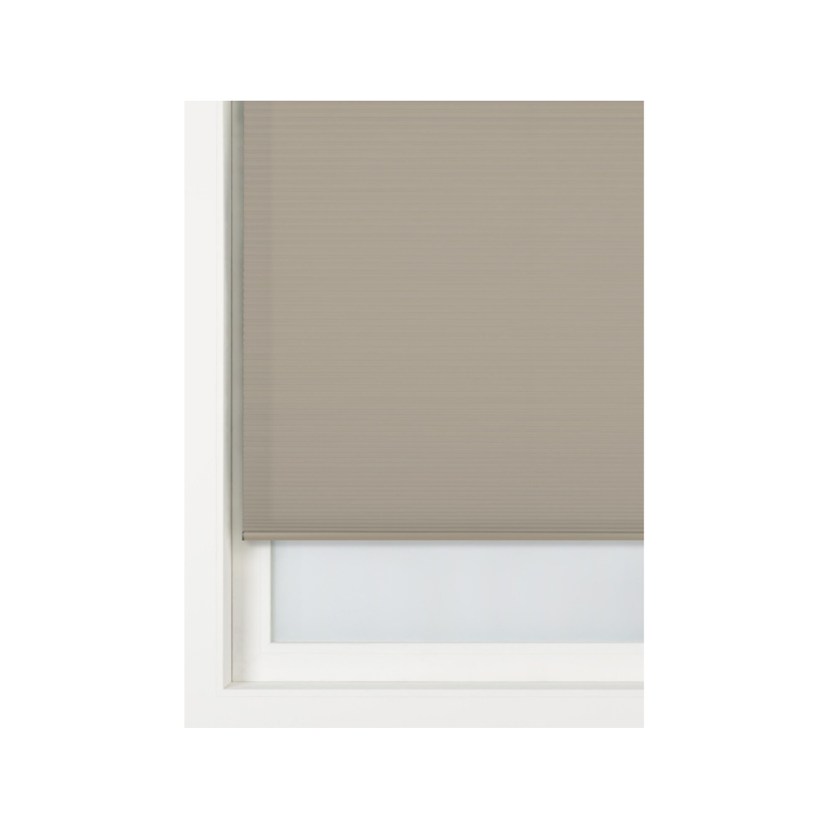 HEMA HEMA Plisse Dubbel Lichtdoorlatend Witte Achterzijde Taupe (taupe)