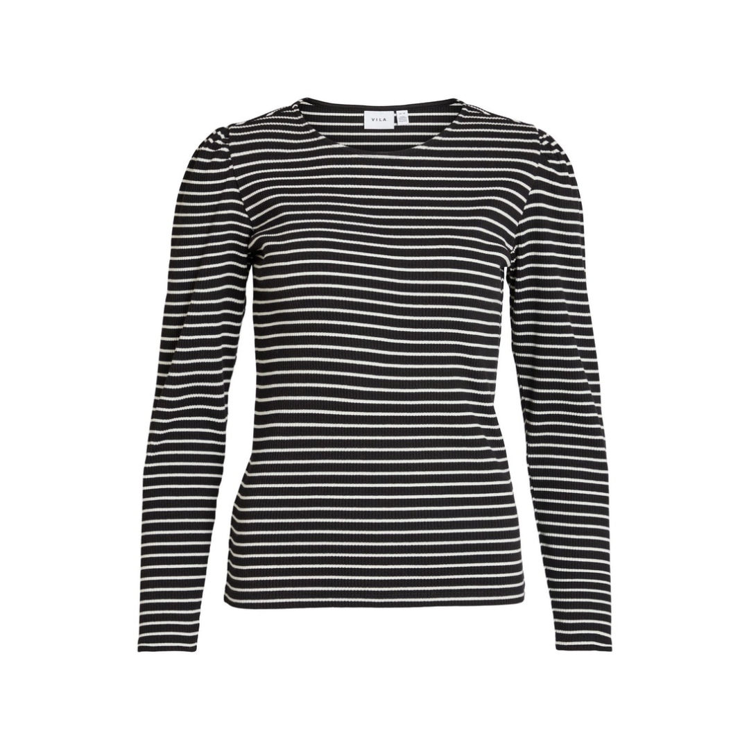 Vila - Damen Langarmshirt - Schwarz - Größe: XL - bei Tara-M