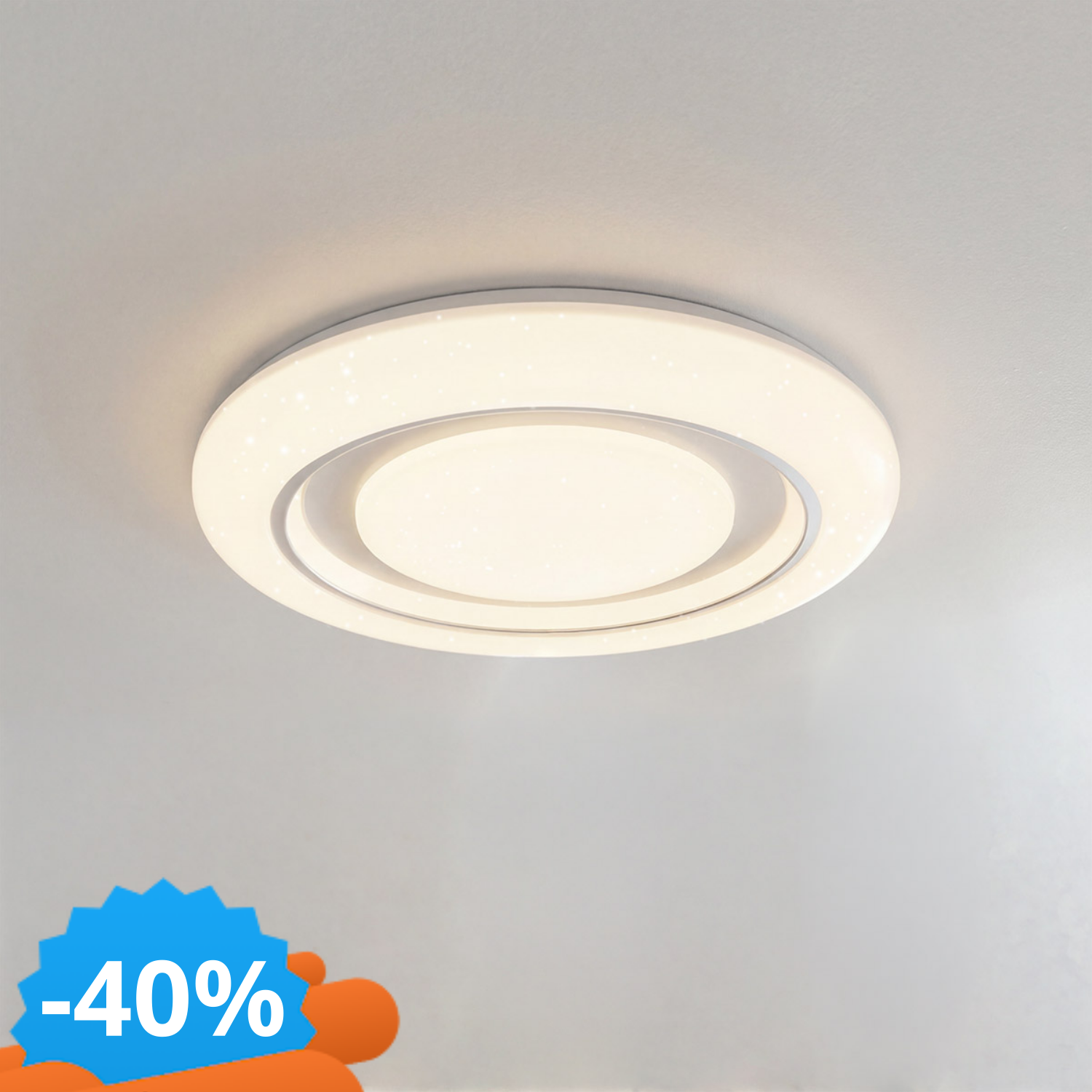 Plafoniera LED Rotonda 60W Ø49 Cm Bianco Variabile CCT Serie Halo-image