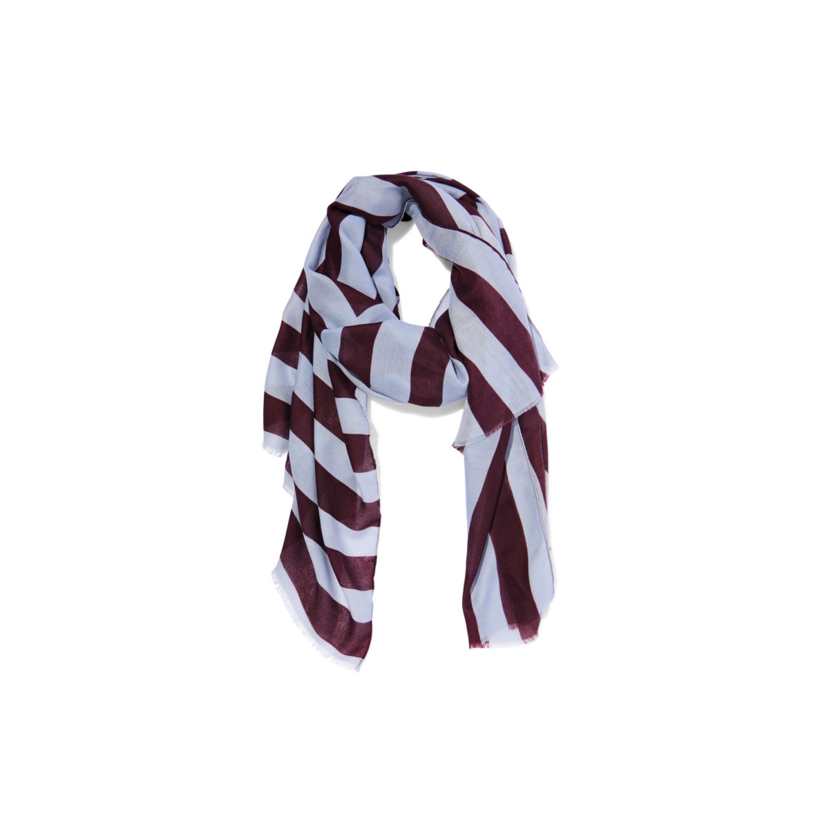 HEMA Damessjaal 185x80cm Voile Strepen -blauw