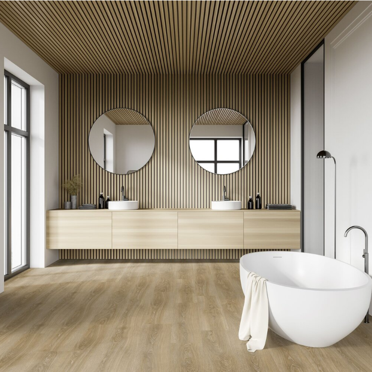 Lame de sol PVC effet bois clipsable meadow spring honey Gerflor - 125 cm x 22.9 cm x 0.57 cm