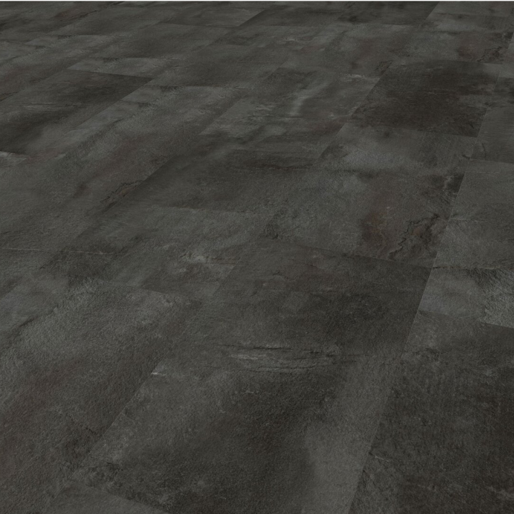 Dalle rectangulaire de sol PVC effet pierre clipsable shale black Gerflor - 72.87 cm x 38.88 cm x 0.42 cm — vue 3
