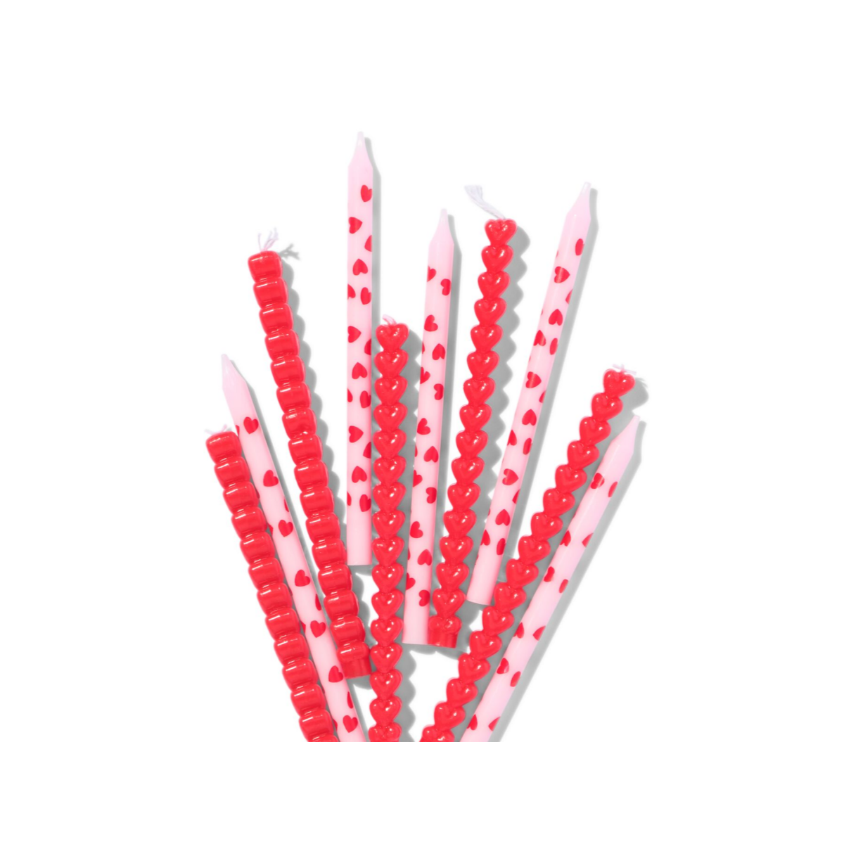 HEMA HEMA Taartkaarsjes Hart 10 Stuks (rood)