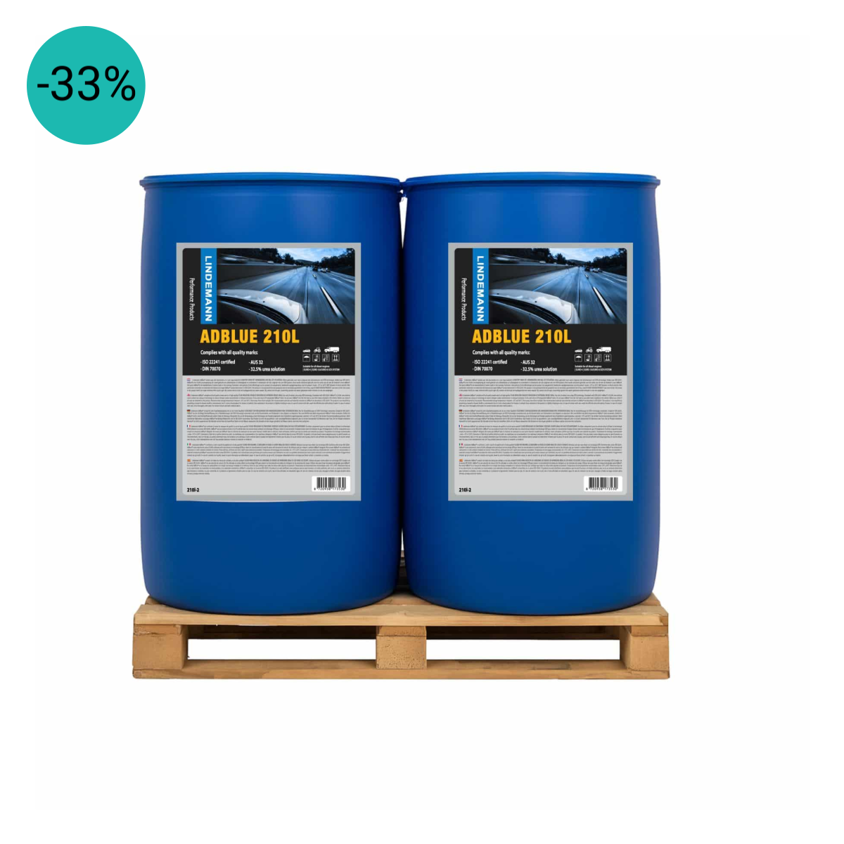 AdBlue 210 Liter Vat (2 stuks) / Adblue aanbieding / DIN 70070 & ISO 22241 | Adblue Diesel | Dutch Performance Products