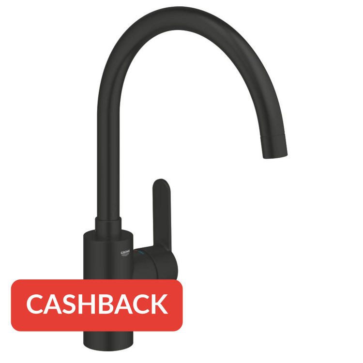 Grohe QuickFix Get keukenmengkraan met hoge uitloop matte black