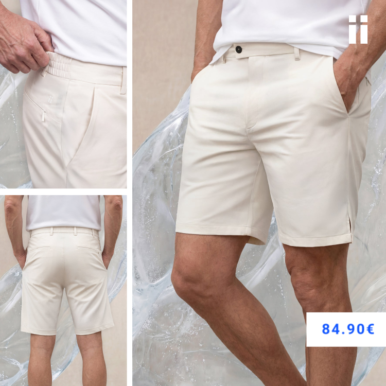 Bermuda hombre blanco roto ICE