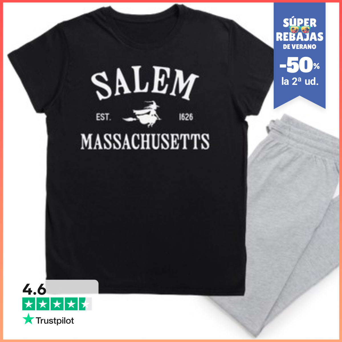 Pijama SALEM MASSACHUSETTS EST 1626 WITCH LaTostadora