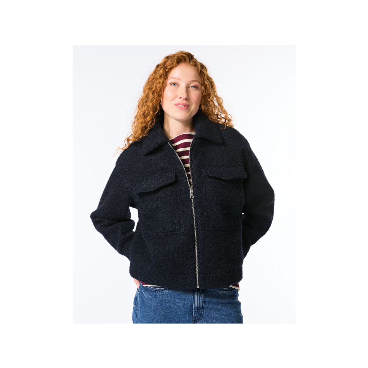 HEMA HEMA Damesjas Jazzy Donkerblauw (donkerblauw)