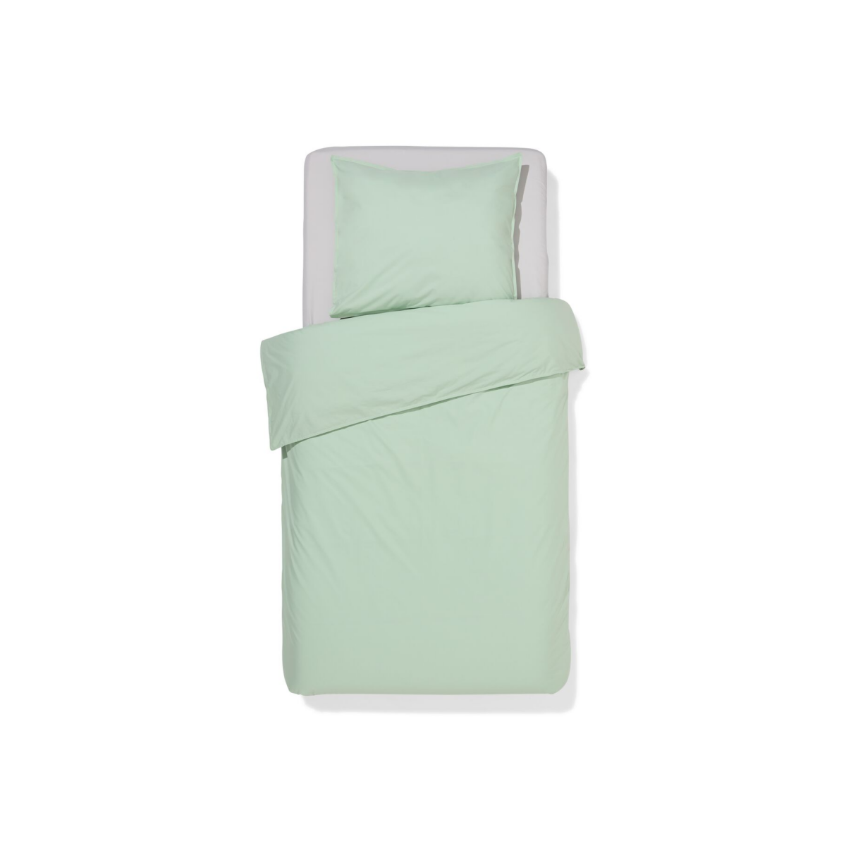 HEMA Dekbedovertrek 140x200/220cm percal lichtgroen (groen)