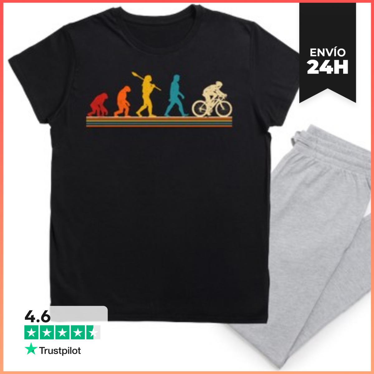 Pijama EVOLUCIÓN SER HUMANO CICLISMO laTostadora