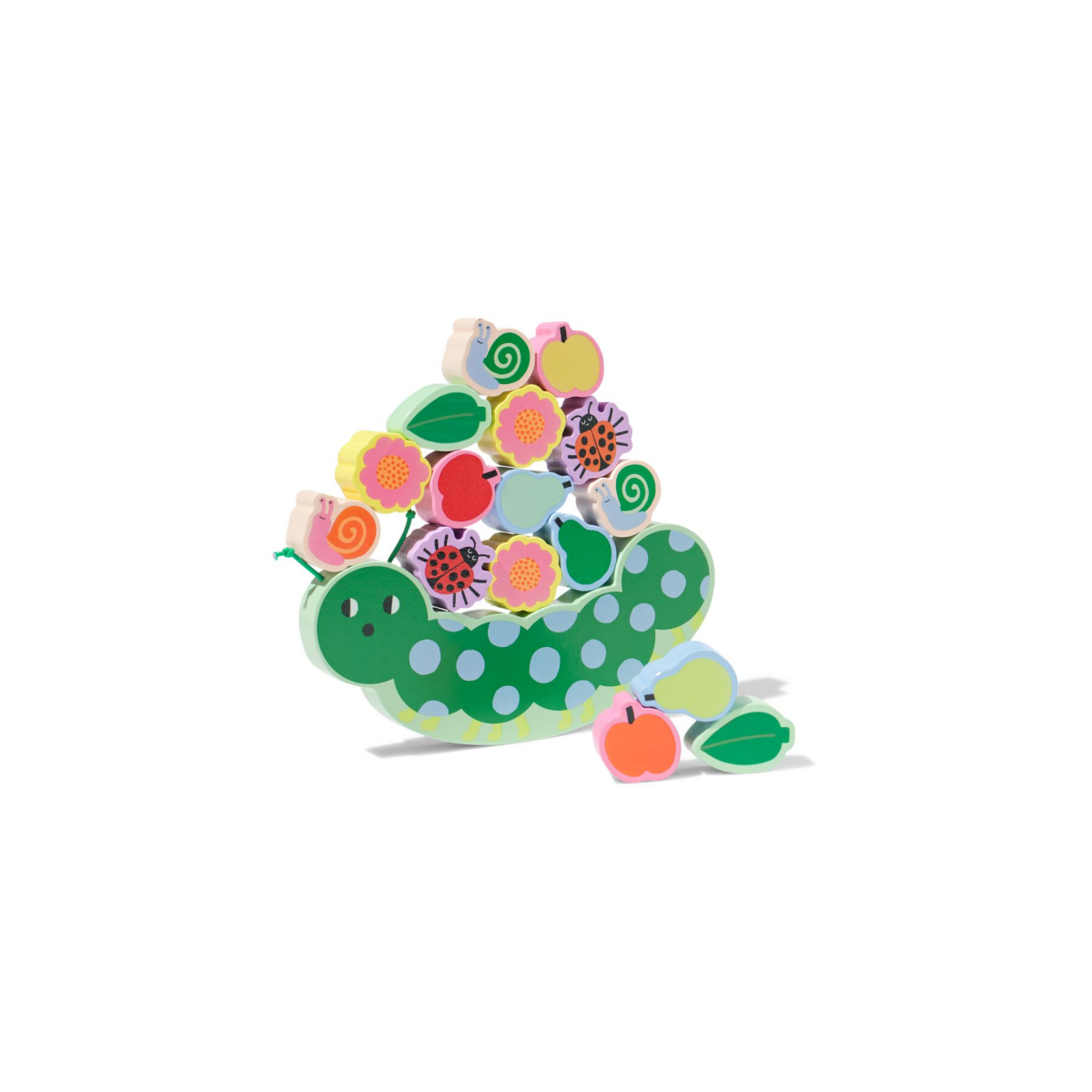 HEMA Wiebel rups 19.5x2.5x19.5cm hout