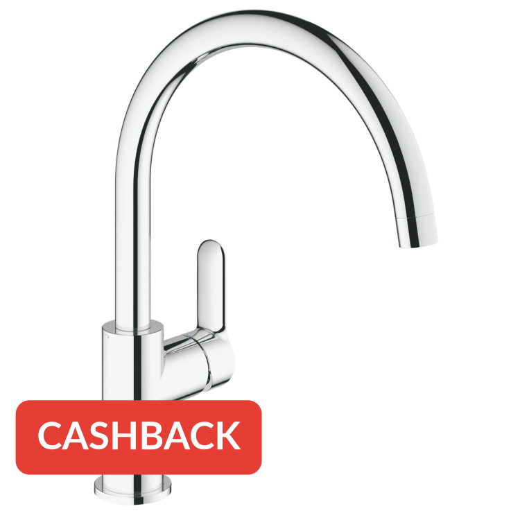 Grohe BauEdge keukenkraan met draaibare uitloop chroom