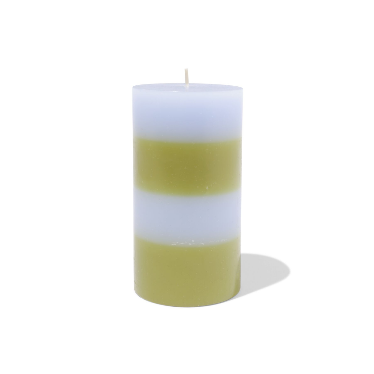 HEMA Stompkaars ⌀7x13cm strepen lichtblauw-groen (lichtblauw)