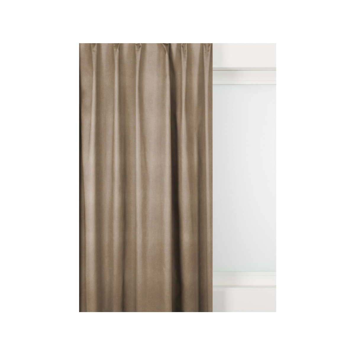 HEMA Gordijnstof velours taupe (taupe)