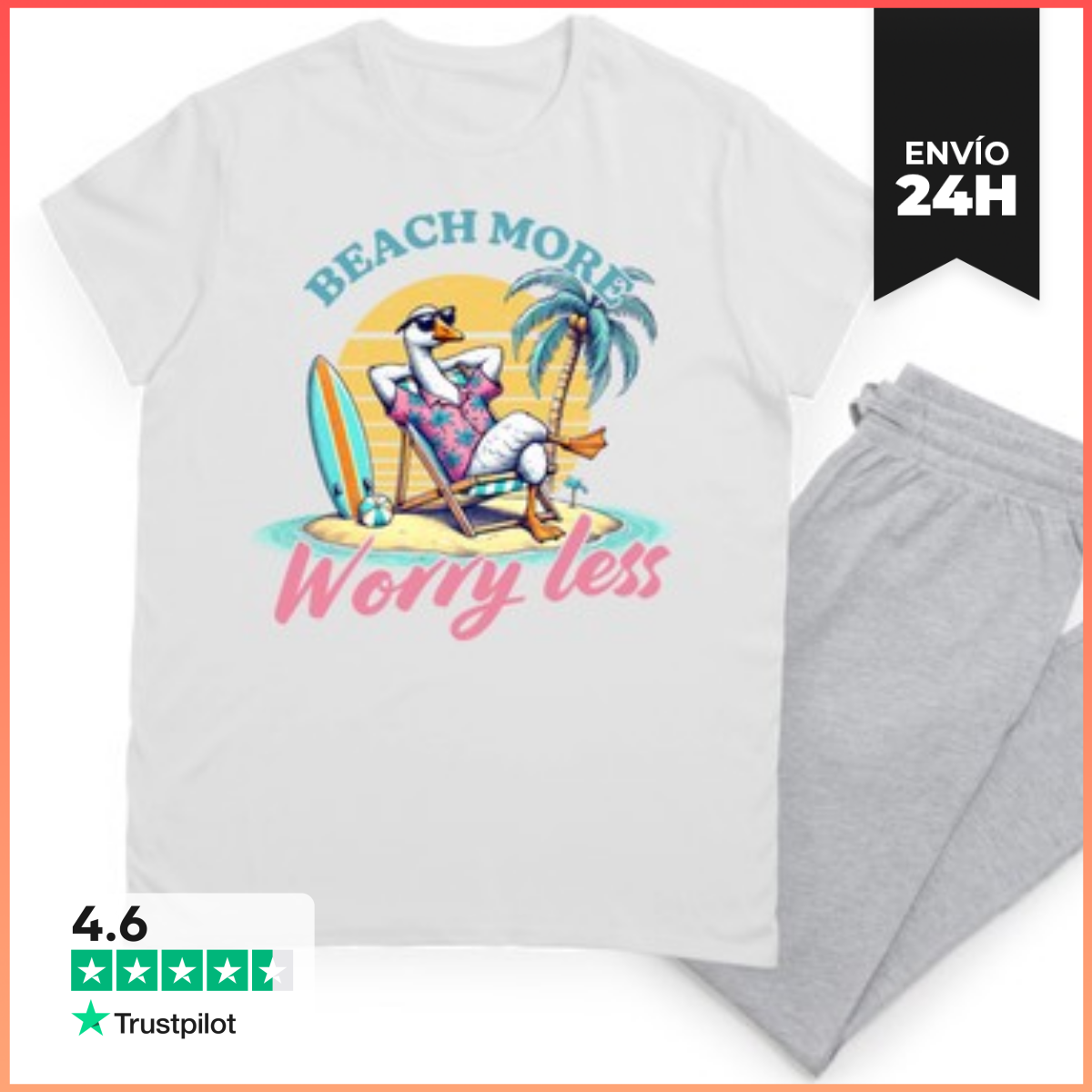 Pijama BEACH MORE WORRY LESS SUMMER laTostadora