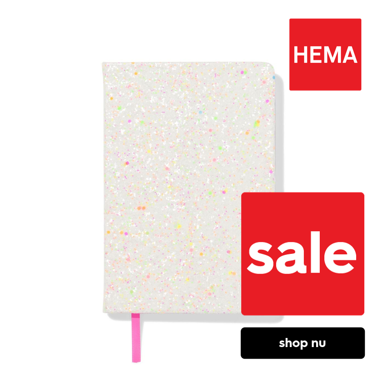 HEMA Notitieboek A5 glitter