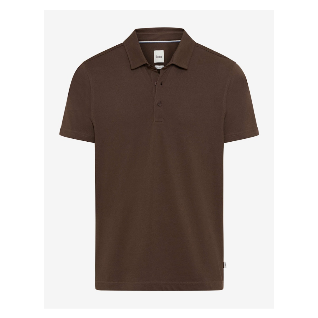 BRAX Polo Shirt Classic Fit Baumwolle-Polyester Braun