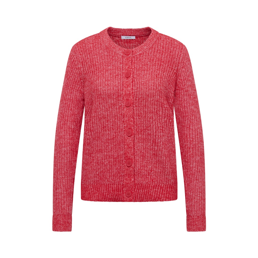 cecil Cardigan Melange Fiery Red Melange
