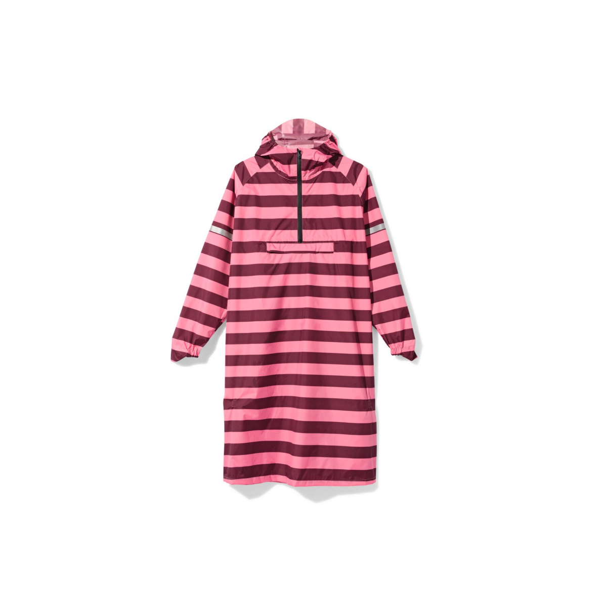HEMA HEMA Regenponcho Voor Volwassenen Strepen Roze (roze)