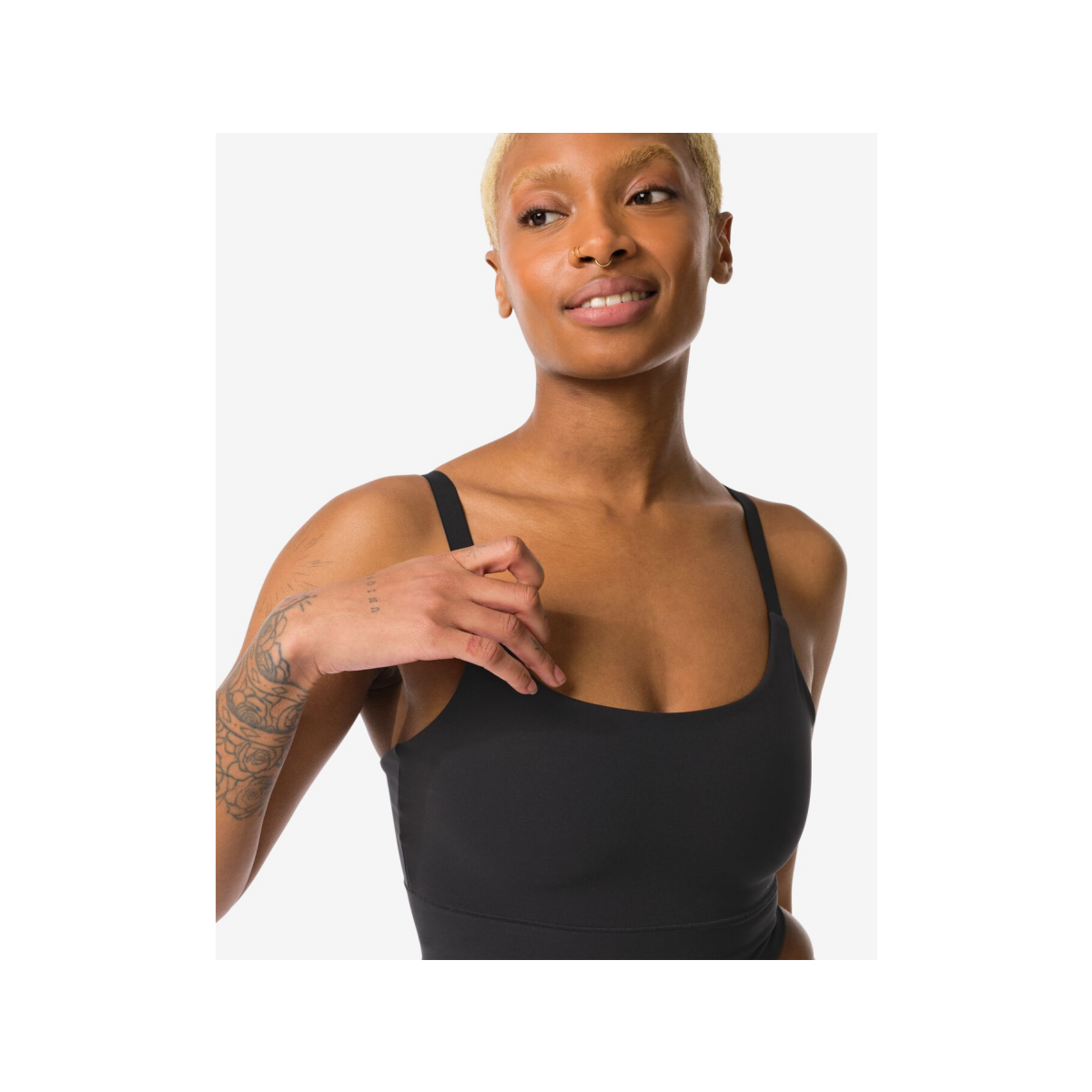 HEMA HEMA Niet Voorgevormde Top Zonder Beugel Smoothing Zwart (zwart)