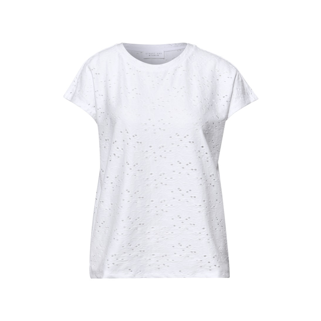 STREET ONE STUDIO - Damen T-Shirt - Weiß - Größe: 36 - bei Tara-M