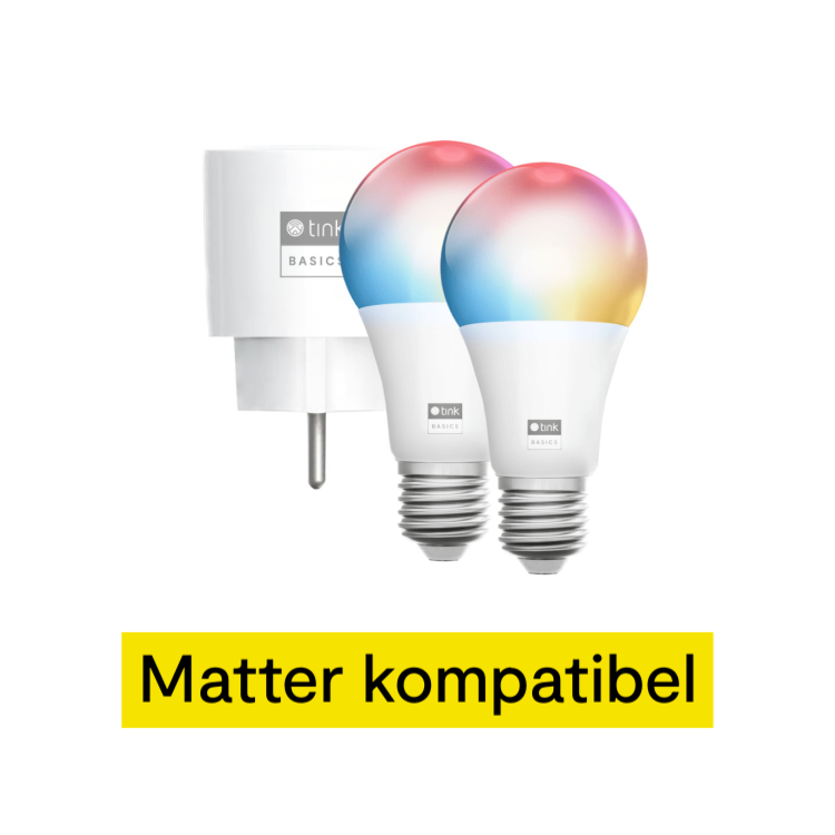 tink Basics Matter Set - mit Smart Plug + 2 White & Color Bulbs E27