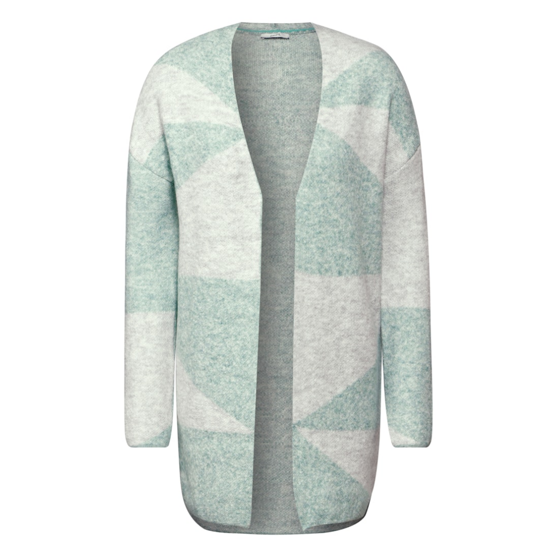 cecil Gemusterte Strickjacke Modern Glaced Green Melange