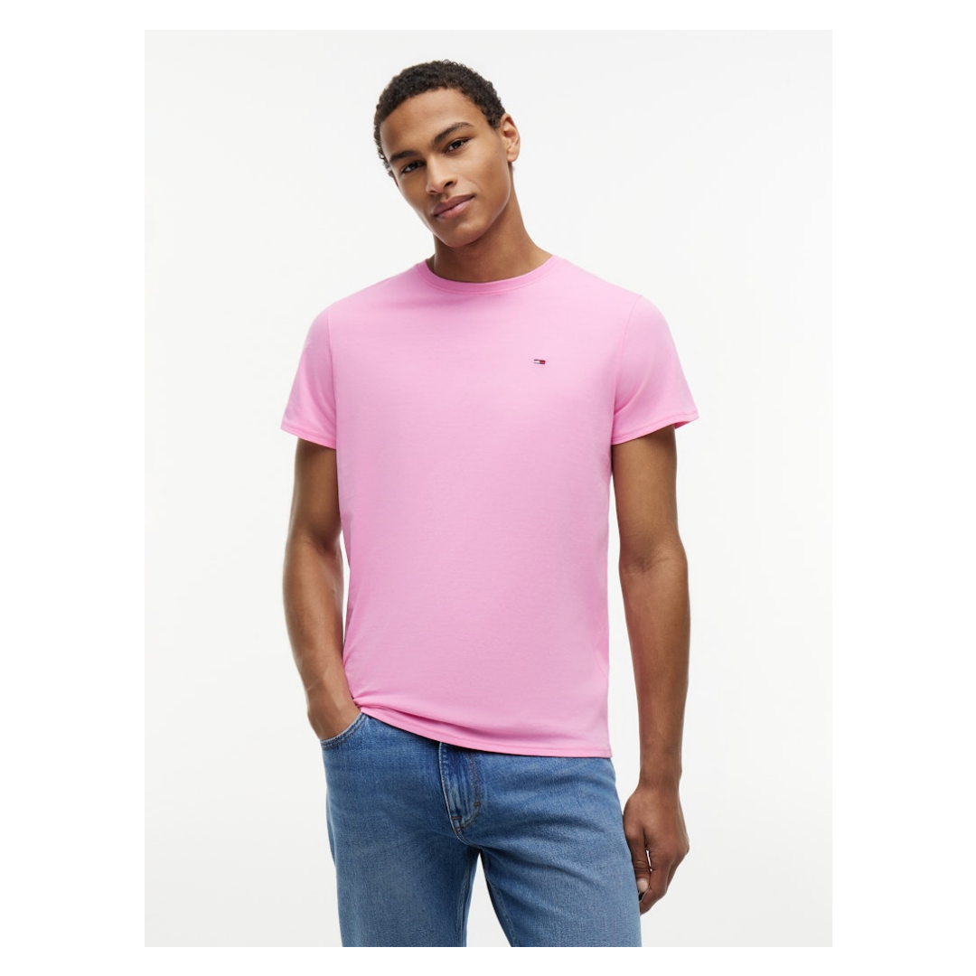Tommy Jeans - Herren T-Shirt - Pink Daisy - Größe: M - bei Tara-M