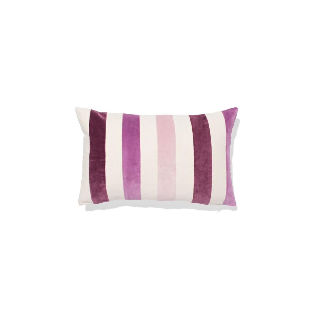 HEMA HEMA Kussenhoes 50x30cm Velours Strepen Roze (roze)