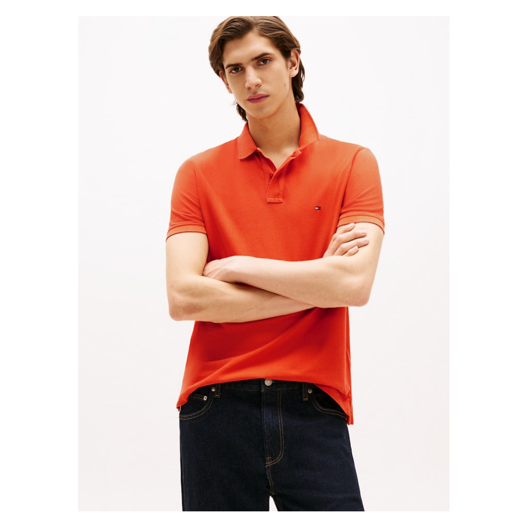 Tommy Hilfiger Polo Garment Dye Baumwolle Brilliant Orange