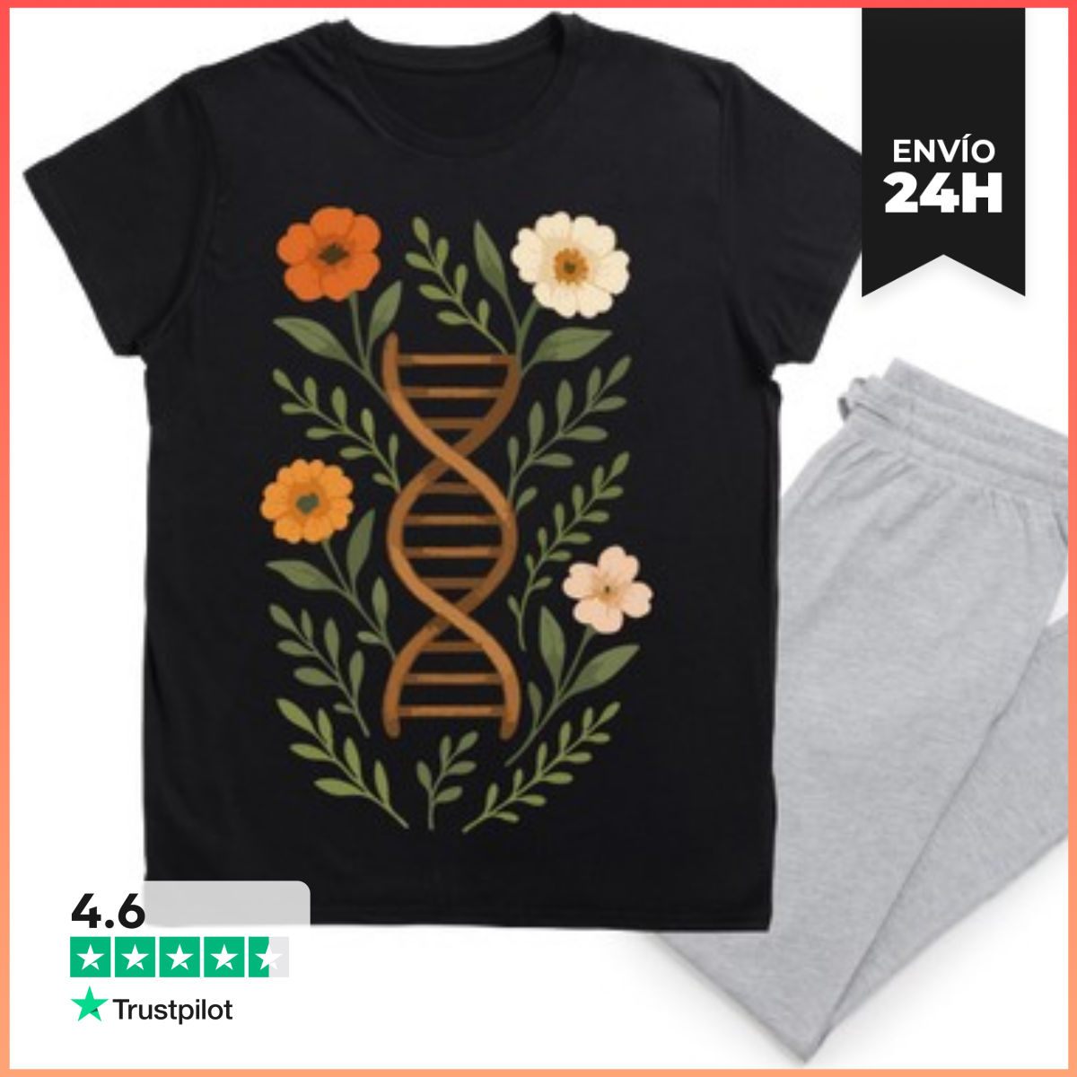 Pijama acuarela de ADN floral laTostadora