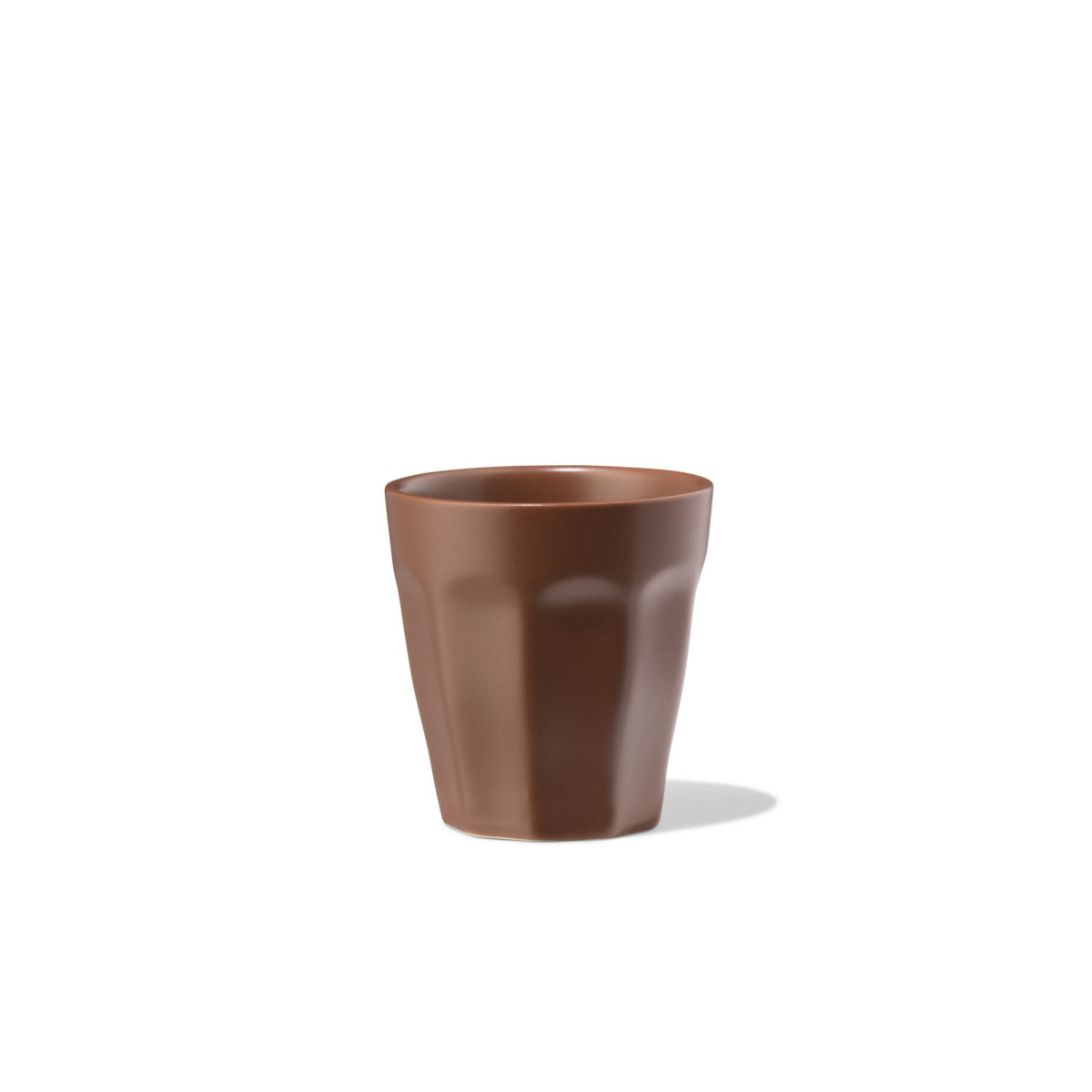 HEMA HEMA Espressomok 90ml Mirabeau Aardewerk Mat Donkerbruin (donkerbruin)