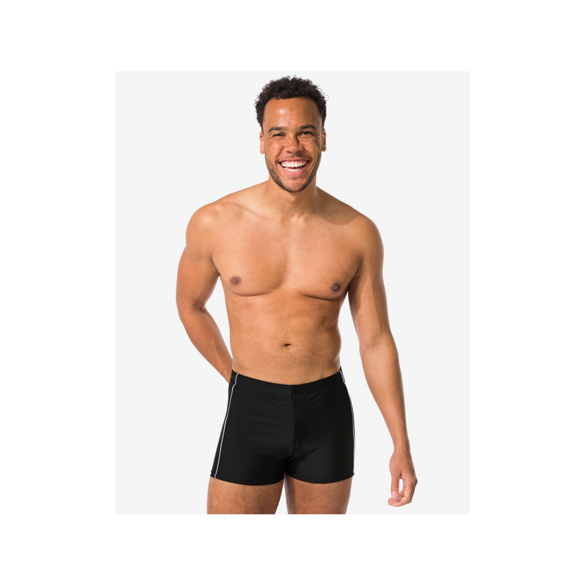 HEMA Heren sportzwembroek zwart (zwart)