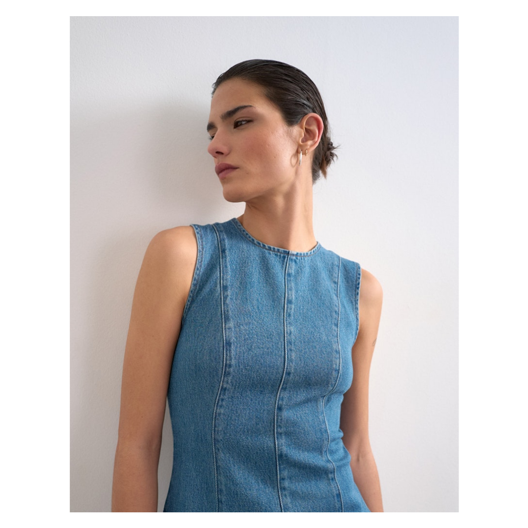 Topshop - Damen Kleid - Blau - Größe: 34 - bei Tara-M