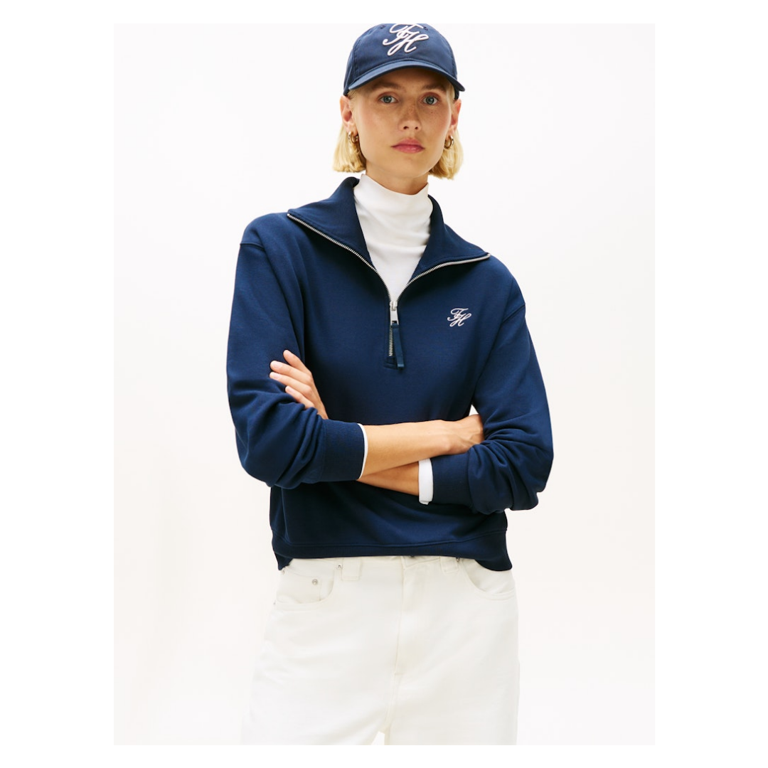 Tommy Hilfiger - Damen Sweatshirt - Blau - Größe: S - bei Tara-M