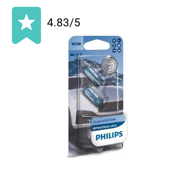 Philips White Vision Ultra W5W - 12961wvub2 - 2 stuks | Dutch Performance Products