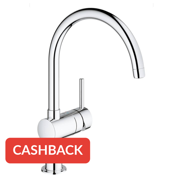 Grohe Minta keukenmengkraan met draaibare C-uitloop chroom